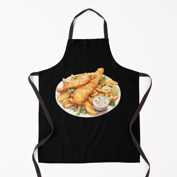 Item preview, Plate of Fish and Chips With Lemon And Tartar Sauce designed and sold by Alicia Chee.