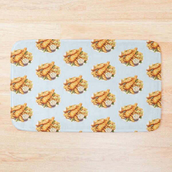 Item preview, Plate of Fish and Chips With Lemon And Tartar Sauce designed and sold by Alicia Chee.