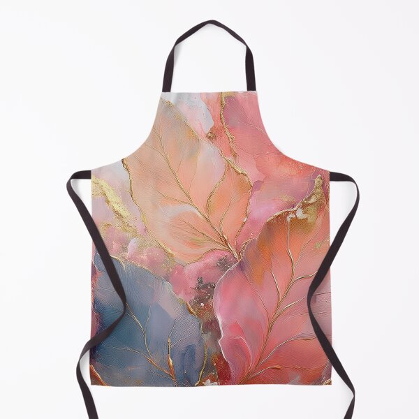 Item preview, Pastel pink and blue textured Autumn leaves, fall season, muted delicate colours, dusty blue, pink and gold VINTAGE leaf botanicals watercolor painting, gold highlights, leaf pattern watercolour designed and sold by navitalidesign.