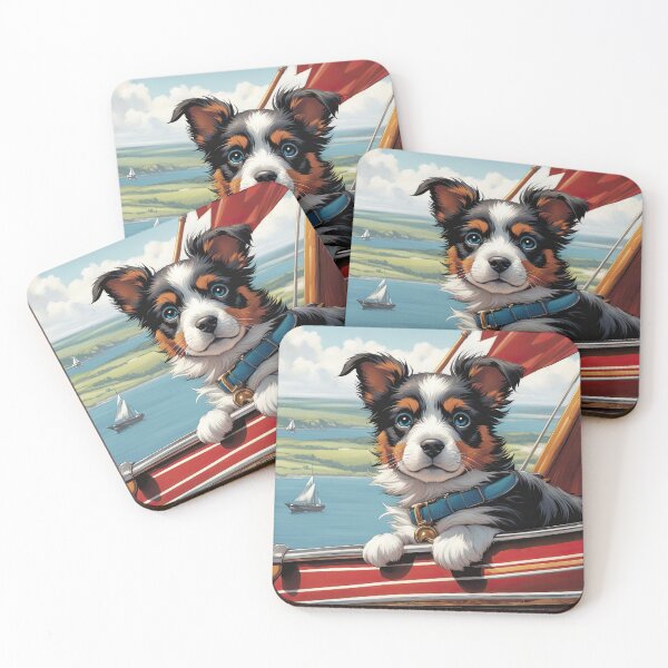 Item preview, Puppy sailing by the white cliffs of dover designed and sold by Colin Bentham.