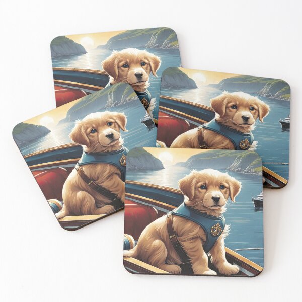 Item preview, Puppy sailing by the white cliffs of dover designed and sold by Colin Bentham.