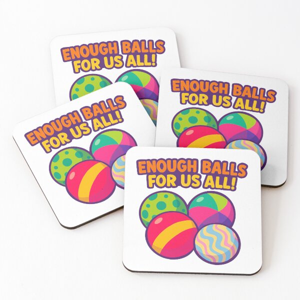 Item preview, Rubber Bouncy Balls Anime Chibi Style "Enough Balls For Us All!" Sticker designed and sold by Fresh Oshi Pressed.