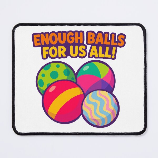 Item preview, Rubber Bouncy Balls Anime Chibi Style "Enough Balls For Us All!" Sticker designed and sold by Fresh Oshi Pressed.