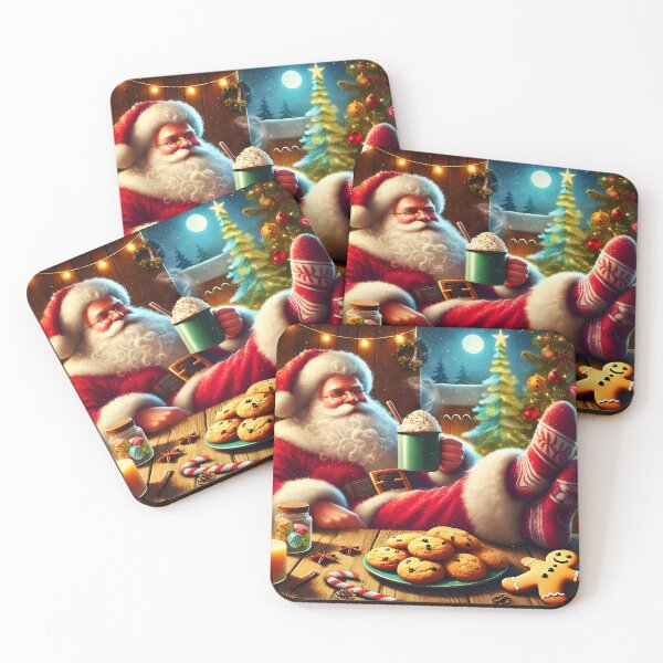 Item preview, Santas Off-Duty Mode – Hot Cocoa, Biscuits and Chill Time designed and sold by EmeraldeaDesign.