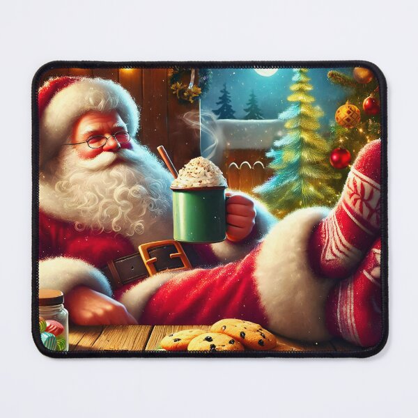 Item preview, Santas Off-Duty Mode – Hot Cocoa, Biscuits and Chill Time designed and sold by EmeraldeaDesign.