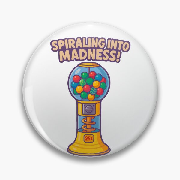 Item preview, 25 Cent Capsule Machine Anime Chibi Style " Spiraling Into Madness!" Sticker designed and sold by Fresh Oshi Pressed.