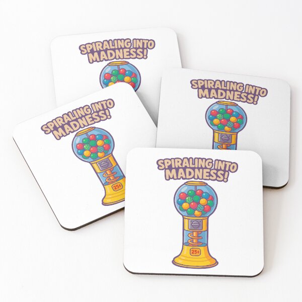 Item preview, 25 Cent Capsule Machine Anime Chibi Style " Spiraling Into Madness!" Sticker designed and sold by Fresh Oshi Pressed.