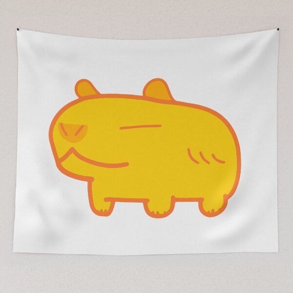 Item preview, Sunny Bright Yellow Summer Capybara designed and sold by MiscibilityArt.