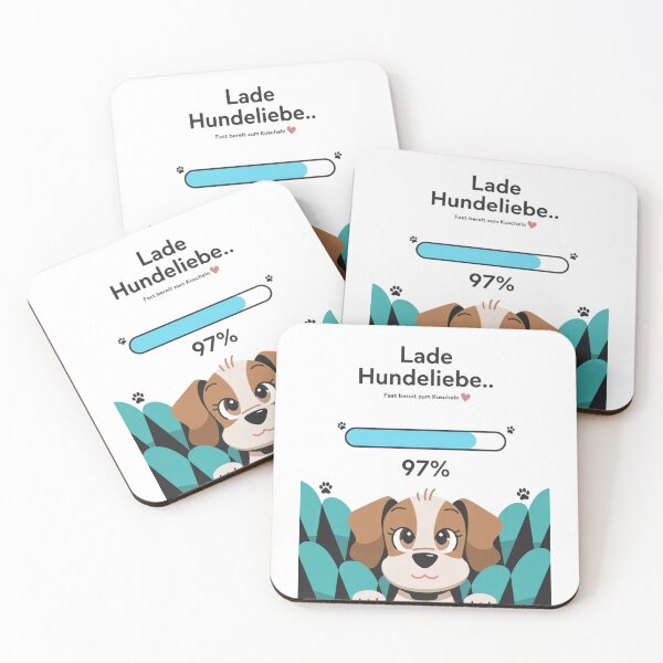 Item preview, Loading Dog Love – Cute dog cartoon design with heart and cuddly loading bar designed and sold by Globuwear.