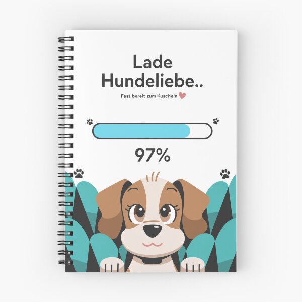 Item preview, Loading Dog Love – Cute dog cartoon design with heart and cuddly loading bar designed and sold by Globuwear.