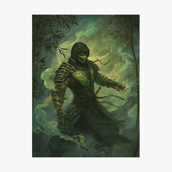 Vista previa del artículo con la obra «Reptil Mortal Kombat», diseñado y vendido por bapupa.