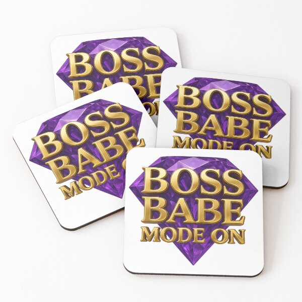 Item preview, Boss Babe Mode On – Purple Diamond Gold Quote designed and sold by VIBE CRAFT STUDIO.