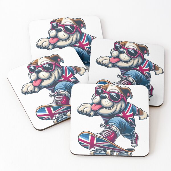 Item preview, Cool British Bulldog on Skateboard  designed and sold by martinspixs.