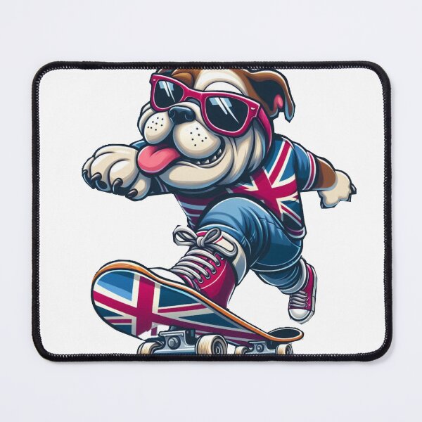 Item preview, Cool British Bulldog on Skateboard designed and sold by martinspixs.