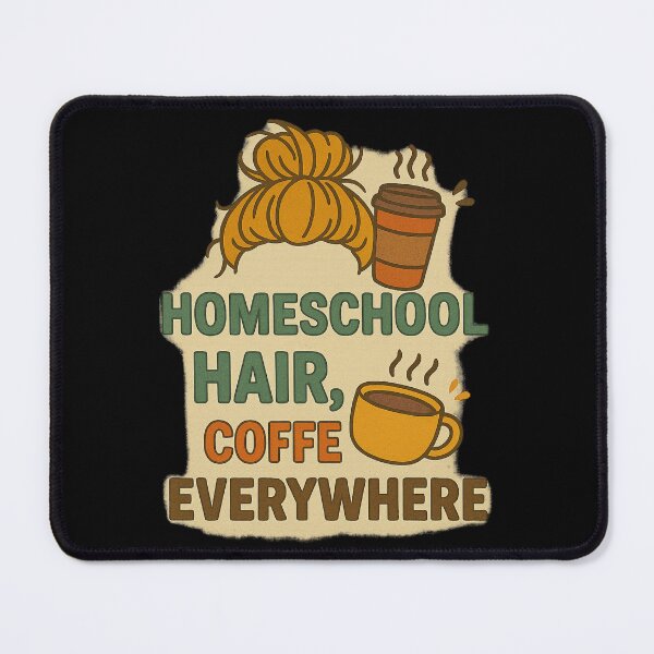 Item preview, Homeschool Hair, Coffee Everywhere – Funny Mom Life Tee designed and sold by Just You Tee | Say It Loud, Wear It Proud.