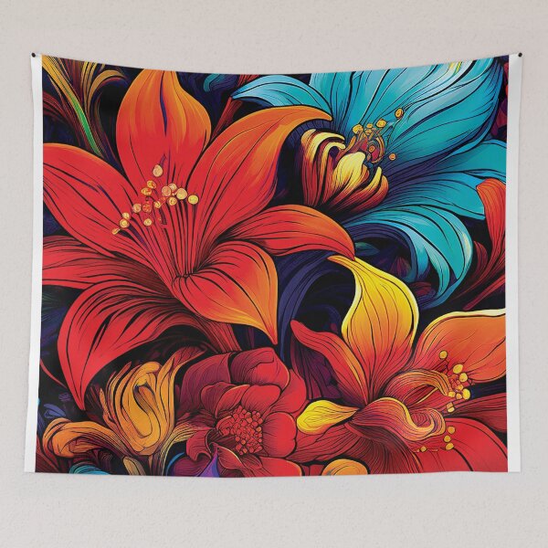 Item preview, Pretty Colorful Flowers designed and sold by CharlottePlaceArt.