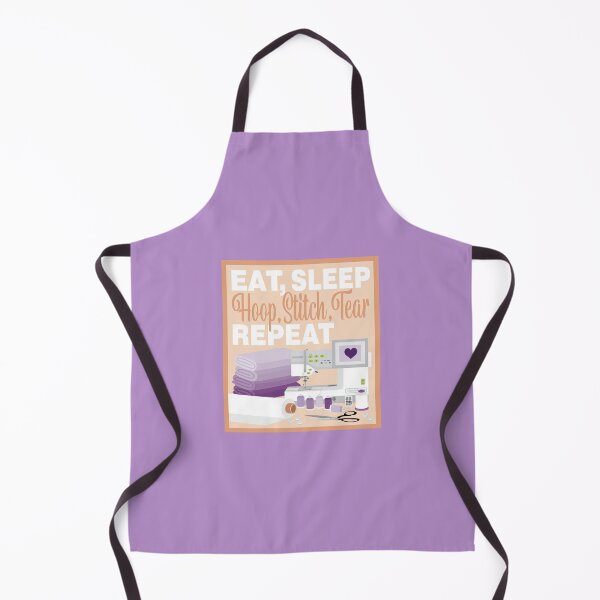Item preview, Eat Sleep Repeat Embroidery - Embroidery Machine - PURPLE designed and sold by StellarFX.