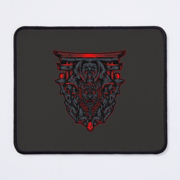 Aperçu de l'œuvre Illustration de crâne de diable de tête de samouraï créée et vendue par PCGraphicStudio.