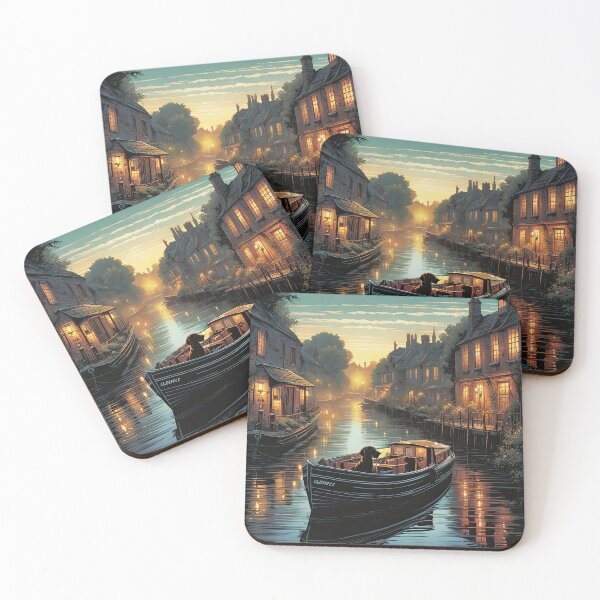 Item preview, Puppy in a canal boat on a river designed and sold by Colin Bentham.