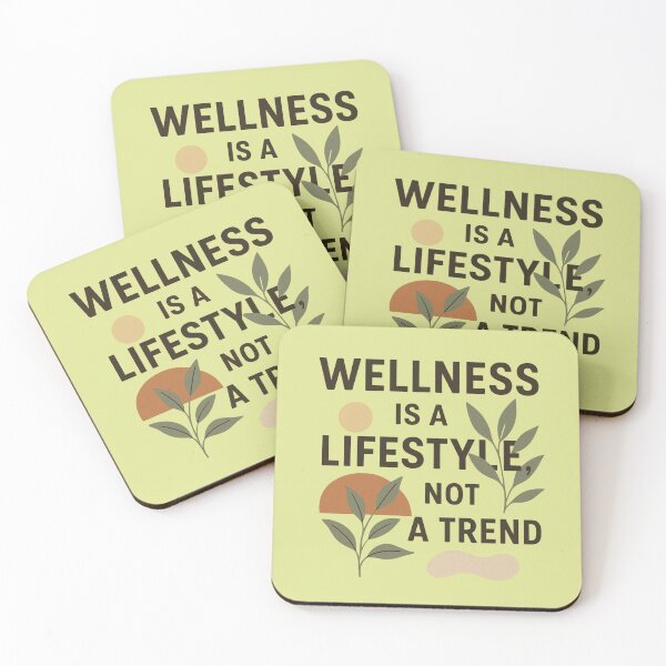 Item preview, Wellness Is a Lifestyle, Not a Trend – Minimalist Botanical Typography designed and sold by Meandmyshop.