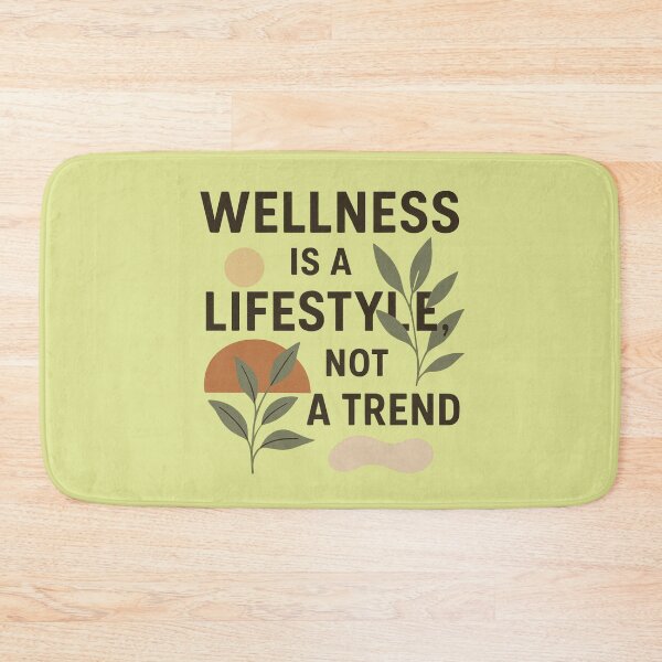 Item preview, Wellness Is a Lifestyle, Not a Trend – Minimalist Botanical Typography designed and sold by Meandmyshop.