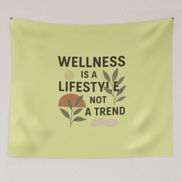 Item preview, Wellness Is a Lifestyle, Not a Trend – Minimalist Botanical Typography designed and sold by Meandmyshop.