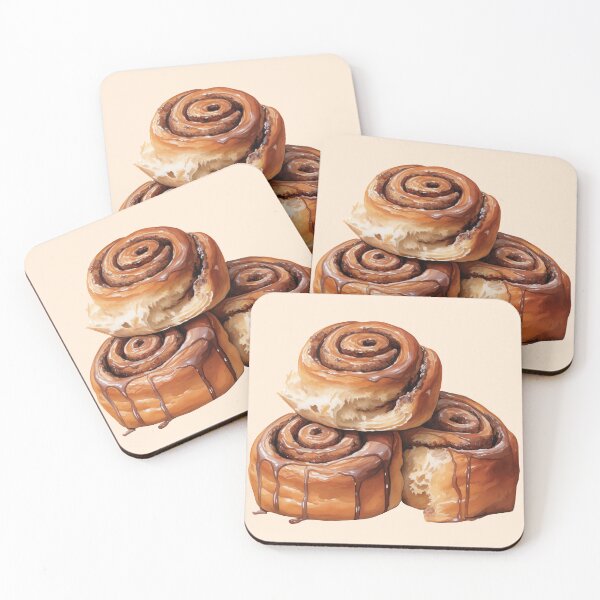 Item preview, Stack Of Fluffy Cinnamon Buns designed and sold by Alicia Chee.