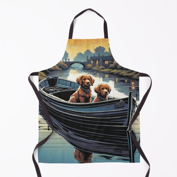 Item preview, Puppy in a canal boat on a river designed and sold by Colin Bentham.
