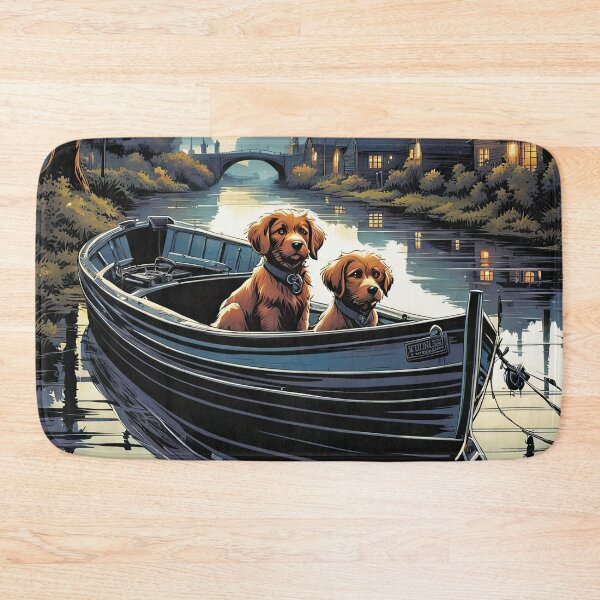 Item preview, Puppy in a canal boat on a river designed and sold by Colin Bentham.