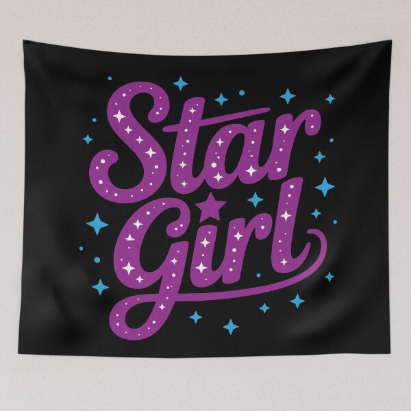 Item preview, Star Girl – Empowering Cosmic Typography Artwork designed and sold by TipTop GFX.