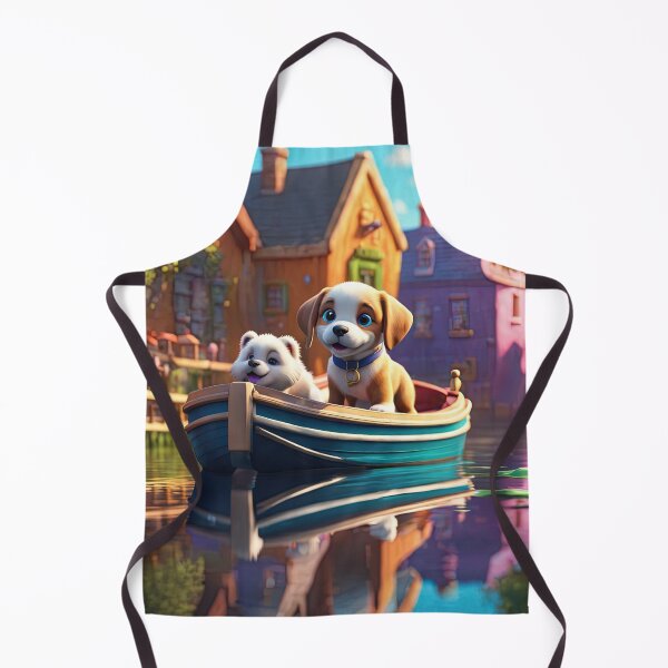 Item preview, Puppy in a canal boat on a river designed and sold by Colin Bentham.