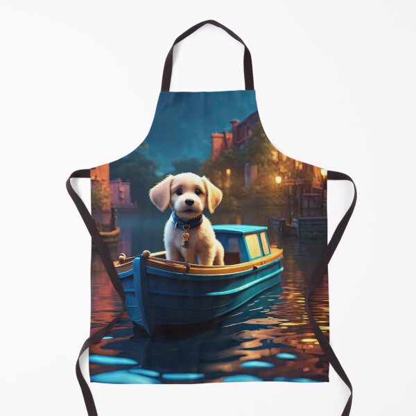 Item preview, Puppy in a canal boat on a river designed and sold by Colin Bentham.