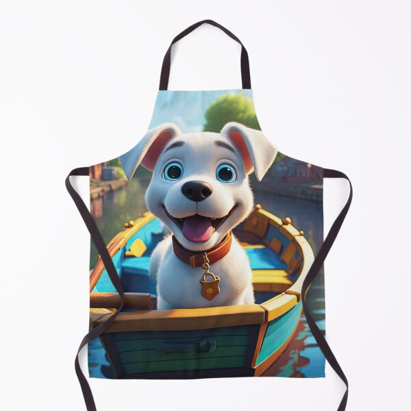 Item preview, Puppy in a canal boat on a river designed and sold by Colin Bentham.