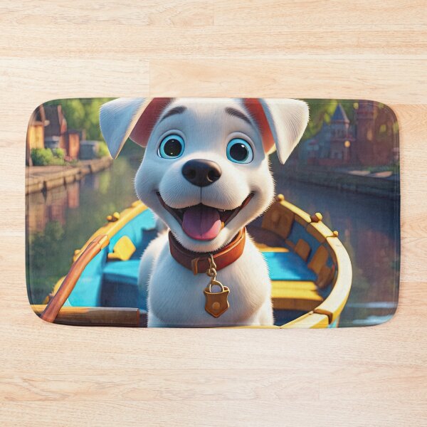 Item preview, Puppy in a canal boat on a river designed and sold by Colin Bentham.