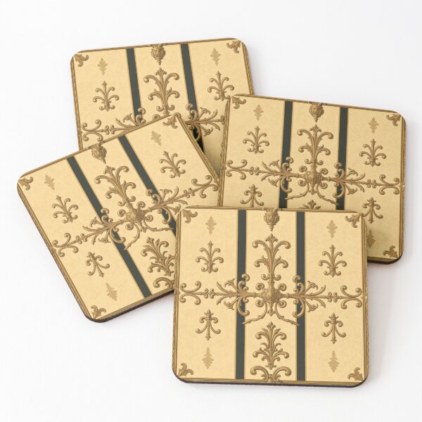 Item preview, Matte Yellow Striped Antique Rococo designed and sold by DesignsByPrnces.