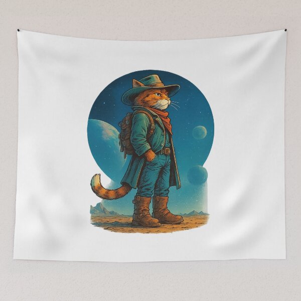 Item preview, Adventure Cat in Space – Futuristic Sci-Fi Art designed and sold by artlife709.