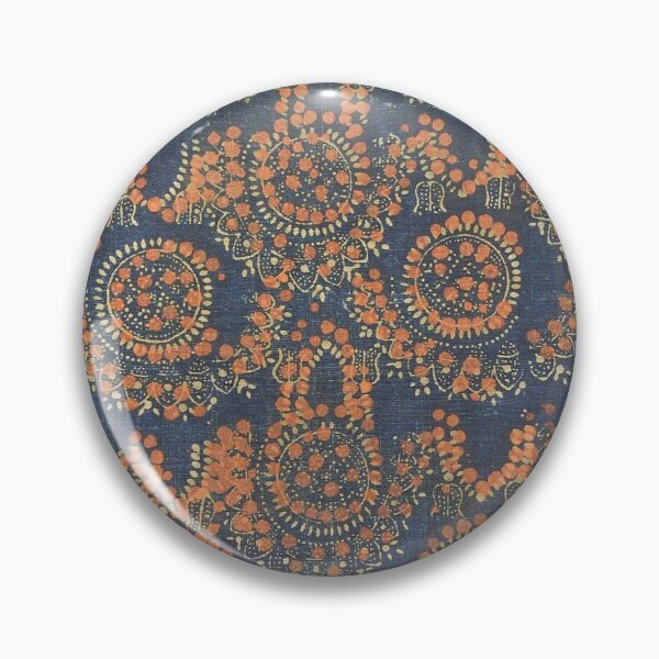 Item preview, Orange and Blue Antique Russian Textile  designed and sold by AnimaliaStar.