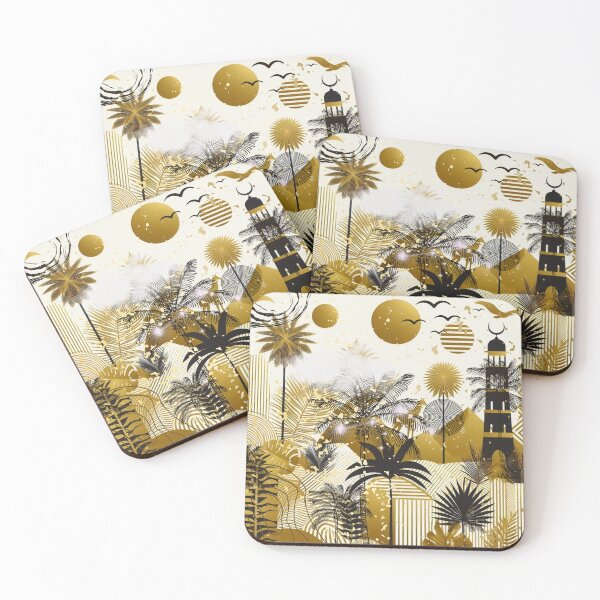 Item preview, Elegant Gold Tropical Jungle Pattern | Botanical Palm Leaves Design designed and sold by Sugar Wisdom .