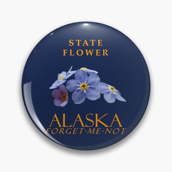 Item preview, Alaska Territory Flower Blue Forget-Me-Not Wildflowers designed and sold by taiche.