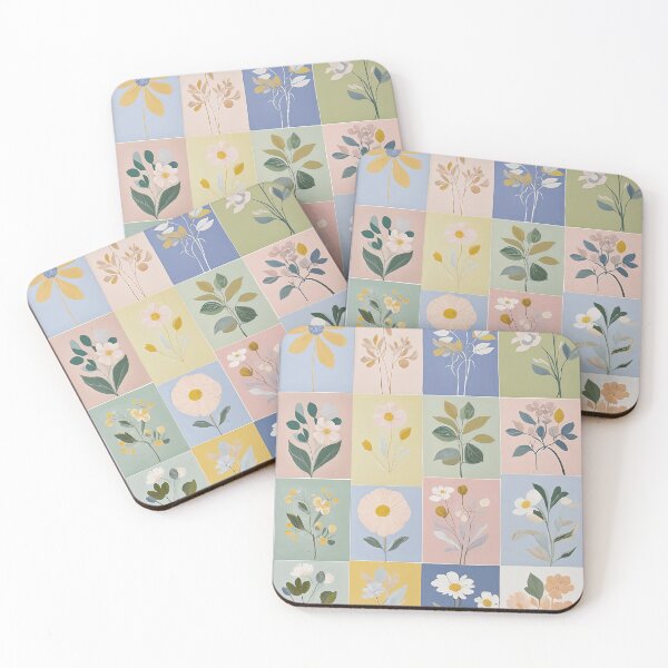 Item preview, Pastel Floral Squares no2 designed and sold by Lizetteh.