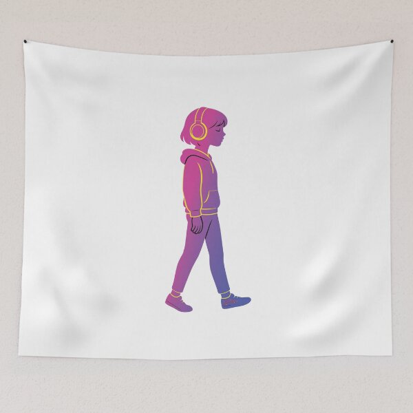 Item preview, Vibe Mode: ON | Gradient Girl with Headphones by DBSartdesigns designed and sold by DBSartdesigns.