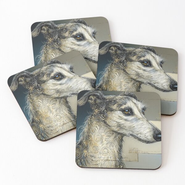 Item preview, Greyhound, Scottish Deerhound, Lurcher gold match designed and sold by aghnadarragh.