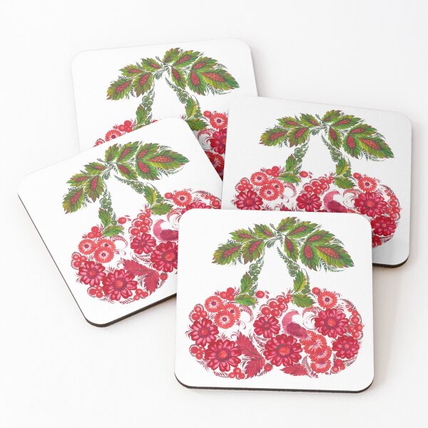 Item preview, Vibrant Floral Cherry Illustration designed and sold by OrnamentUA.