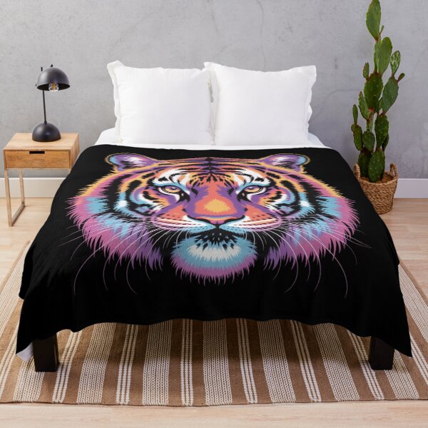 Item preview, Electric Tiger Dreams. Tiger Portrait designed and sold by VividTrails.