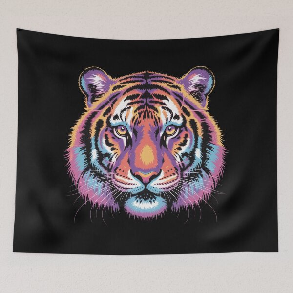 Item preview, Electric Tiger Dreams. Tiger Portrait designed and sold by VividTrails.