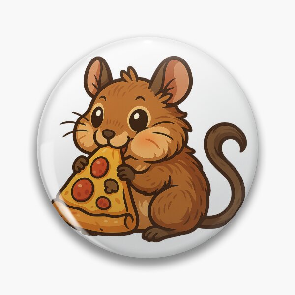 Item preview, Cute Cartoon Degu Eating Pizza designed and sold by k3rstman1.
