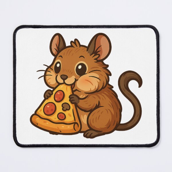 Item preview, Cute Cartoon Degu Eating Pizza designed and sold by k3rstman1.