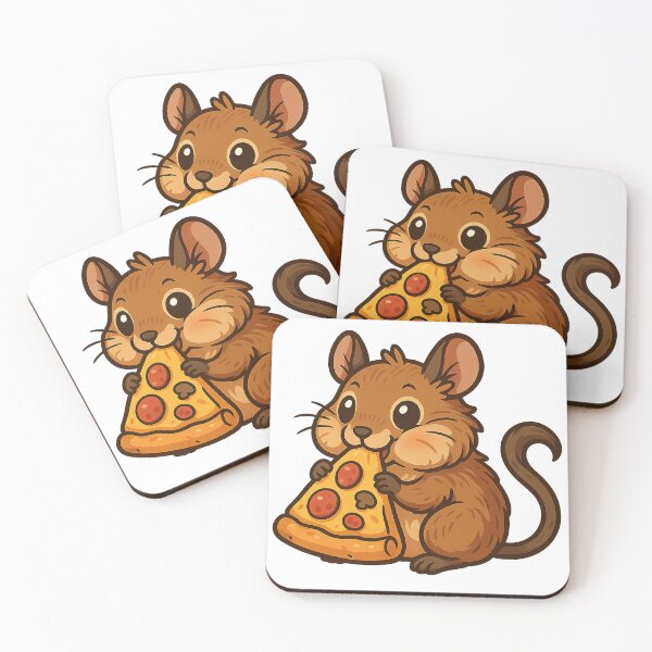 Item preview, Cute Cartoon Degu Eating Pizza designed and sold by k3rstman1.