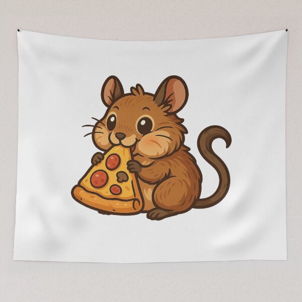 Item preview, Cute Cartoon Degu Eating Pizza designed and sold by k3rstman1.
