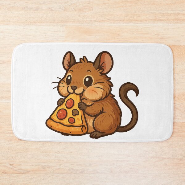 Item preview, Cute Cartoon Degu Eating Pizza designed and sold by k3rstman1.
